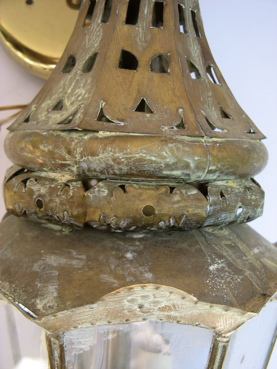 Vintage Brass Hanging Lantern Vintage Brass Hanging Lantern