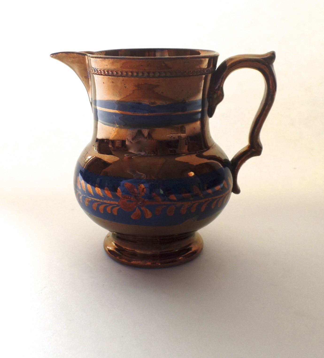 English Copper Luster Pitcher 5" from blacktulip on Ruby Lane