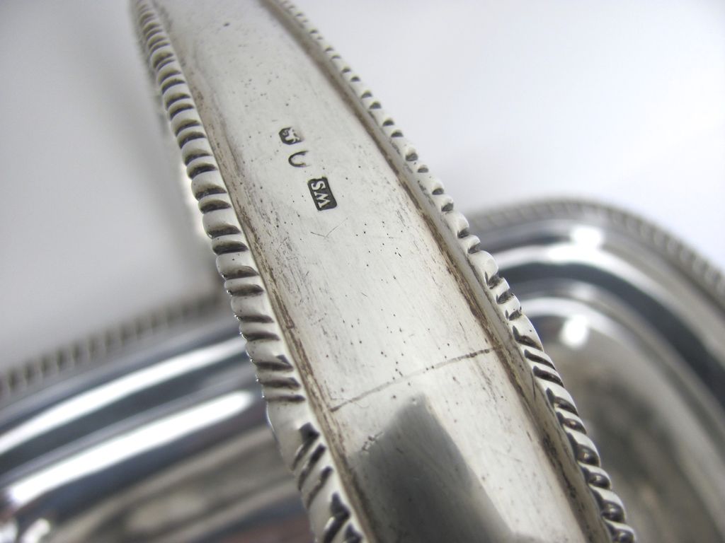 English Georgian Silver Swing Handle Basket by English Georgian Silver Swing Handle Basket by