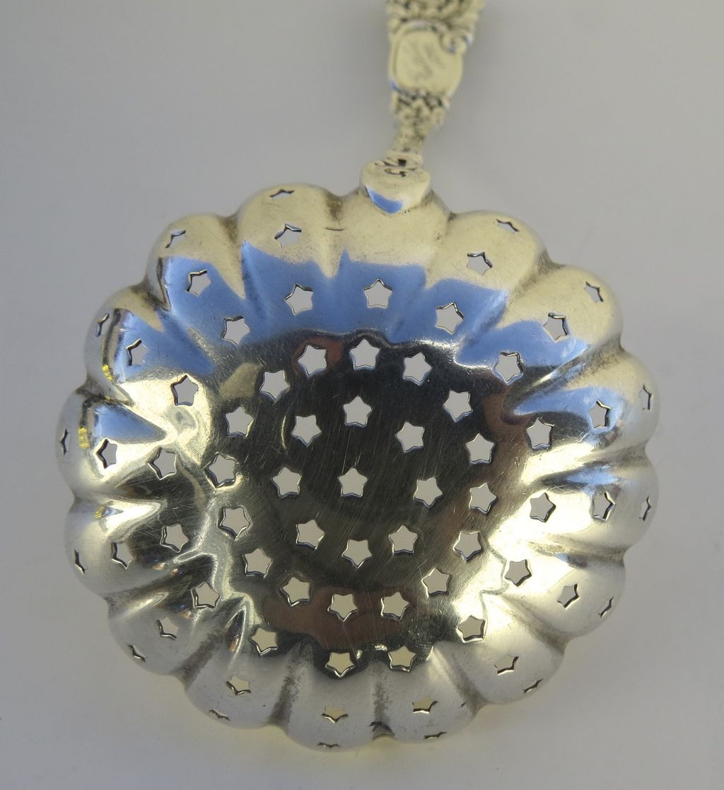 Sterling Sugar Sifter by Reed and Barton Trajan Gilt Bowl Sterling Sugar Sifter by Reed and Barton Trajan Gilt Bowl