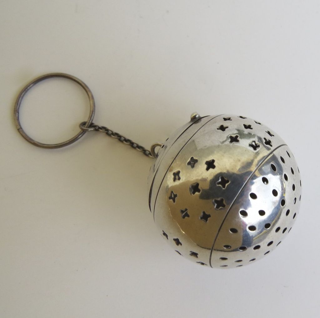 Sterling Silver Tea Ball by Waltrous c 1898 Sterling Silver Tea Ball by Waltrous c 1898