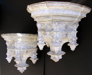 Two Gothic Terra Cotta Wall Brackets Two Gothic Terra Cotta Wall Brackets