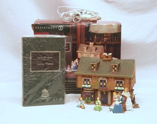 Dept 56 Little Women The March Residence with Book Dept 56 Little Women The March Residence with Book