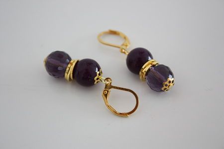 Delightful Vintage Amethyst Leverback Earrings. Delightful Vintage Amethyst Leverback Earrings.