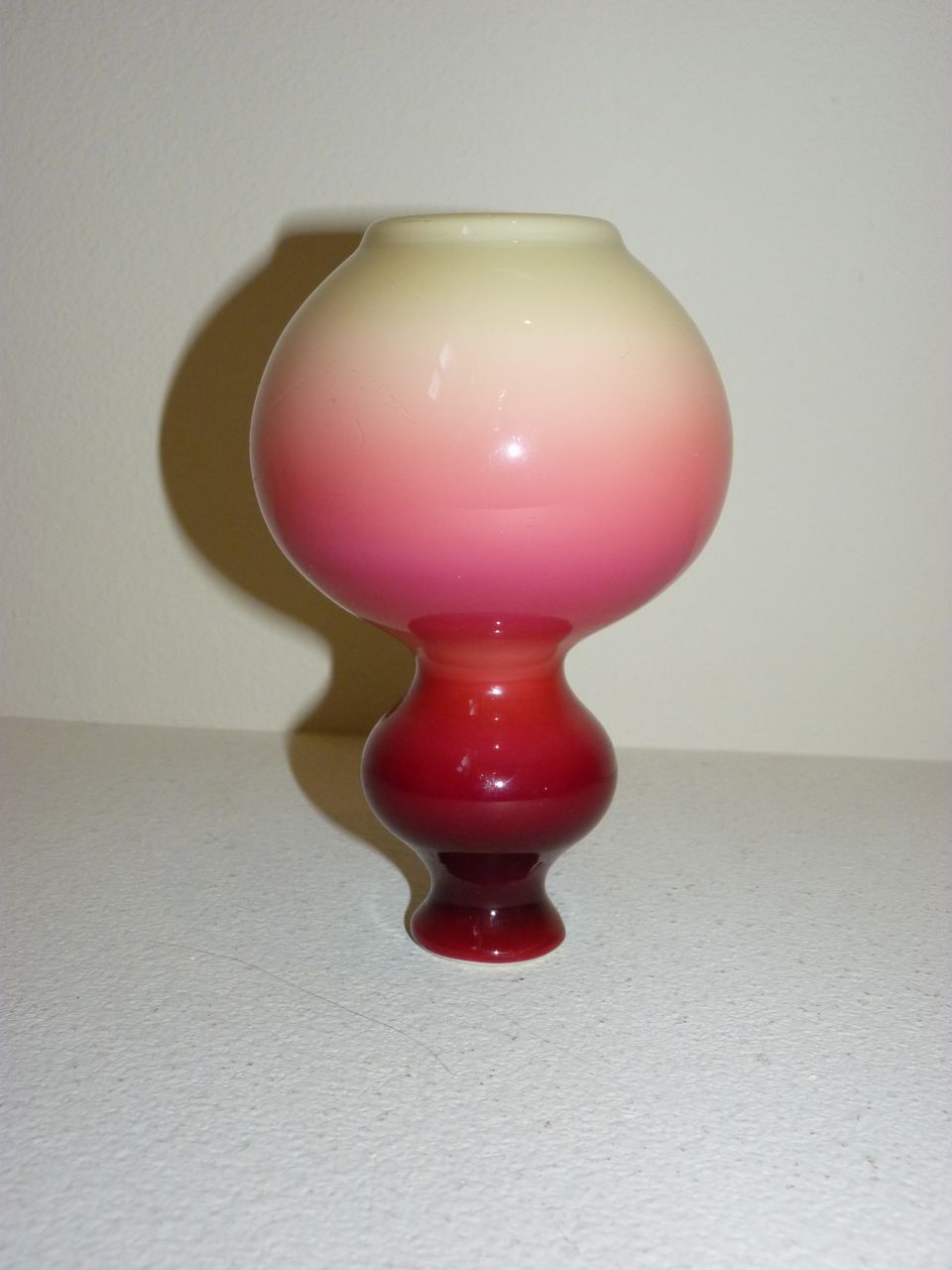 Wheeling Glass double gourd peachblow vase Wheeling Glass double gourd peachblow vase