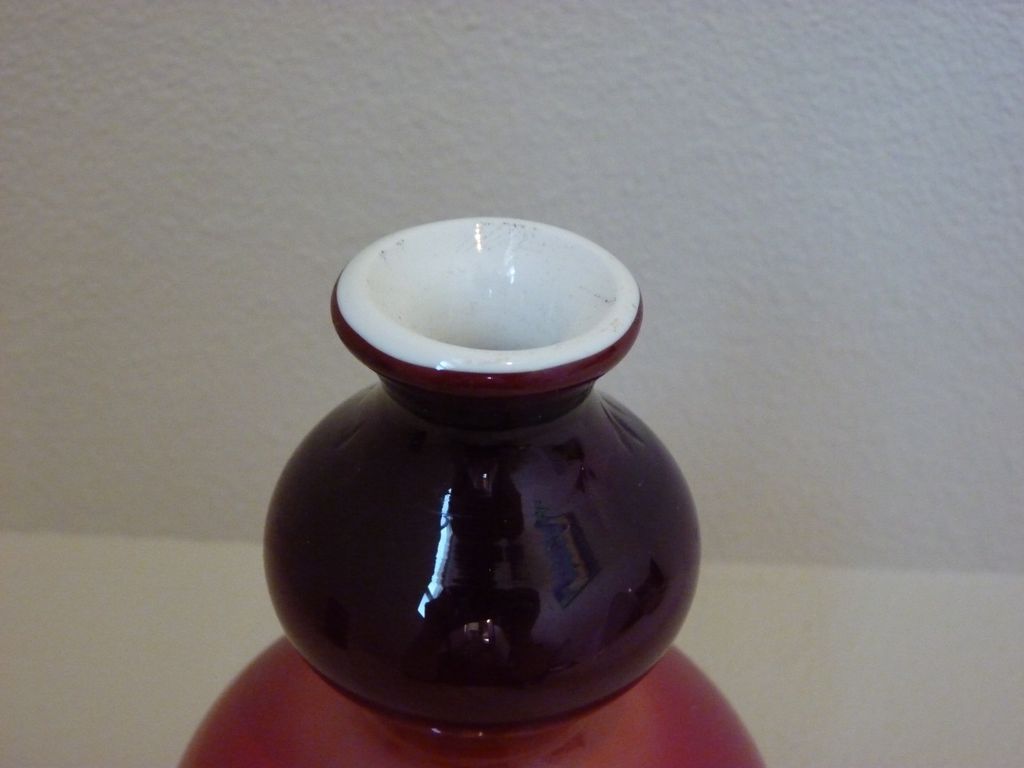 Wheeling Glass double gourd peachblow vase Wheeling Glass double gourd peachblow vase