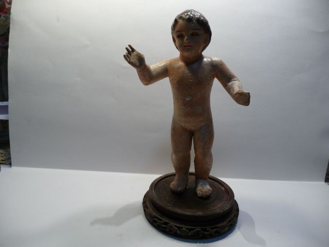 Antique Santos-1880 Italian Pottery Christ Child Antique Santos-1880 Italian Pottery Christ Child