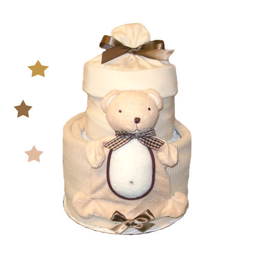 Bear Organic Diaper Cake 2 Tier Bear Organic Diaper Cake 2 Tier
