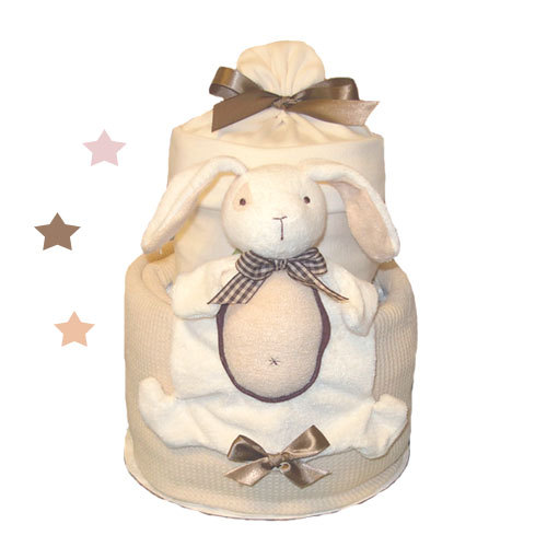Bunny Organic Diaper Cake 2 Tier Bunny Organic Diaper Cake 2 Tier