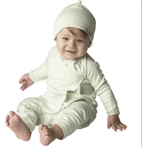 Sage Gingham Layette Set Sage Gingham Layette Set