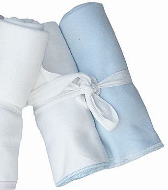 Organic Egyptian Cotton Swaddle Blanket Set - Blue/White Organic Egyptian Cotton Swaddle Blanket Set - Blue/White