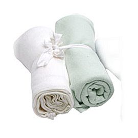 Organic Egyptian Cotton Swaddle Blanket Set - Sage/White Organic Egyptian Cotton Swaddle Blanket Set - Sage/White