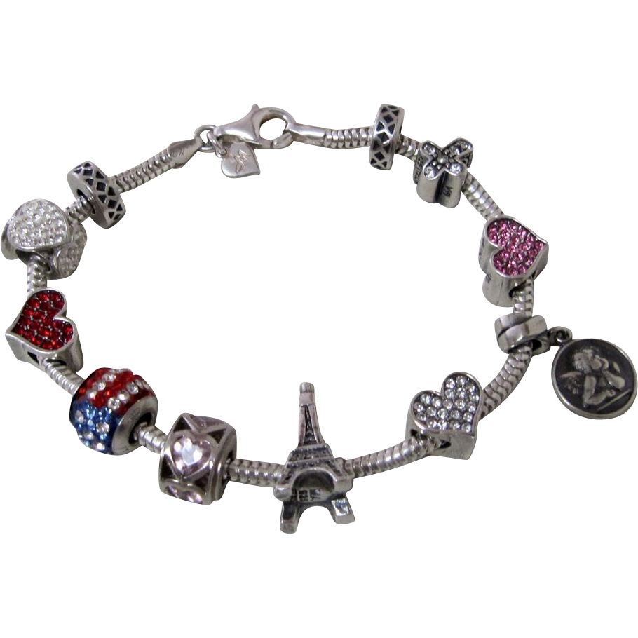 Sterling Silver Kay Jewelers Charmed Memories Bracelet-12 Charms