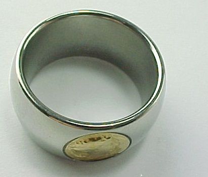 Vintage 18 K Liberty Head Milor Wide Band Vintage 18 K Liberty Head Milor Wide Band
