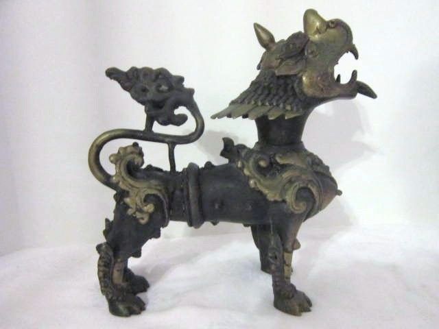 Antique Tibetan Bronze Temple Dog Antique Tibetan Bronze Temple Dog