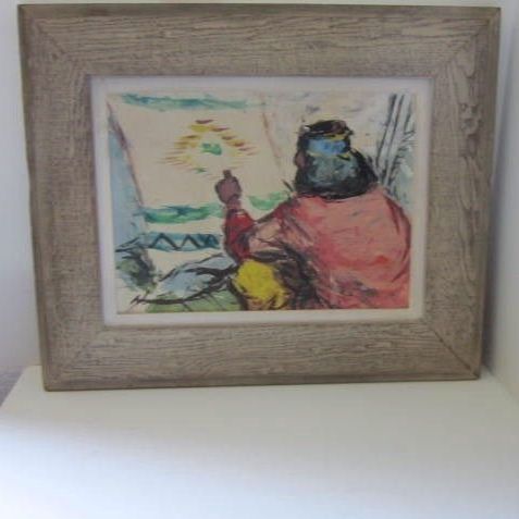 Vintage Indian Painting by Alberto Ruiz Vela, titled Southwest Design Vintage Indian Painting by Alberto Ruiz Vela, titled Southwest Design