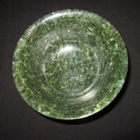 Beautiful Antique Chinese Spinach Jade Bowl Beautiful Antique Chinese Spinach Jade Bowl