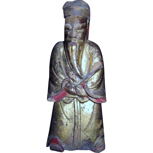 Antique Wood Hand Carved Man Antique Wood Hand Carved Man