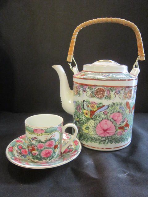 Vintage Tea Pot with Cup and Saucer Vintage Tea Pot with Cup and Saucer