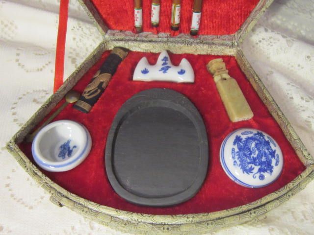 Vintage Chinese Calligraphy Set Vintage Chinese Calligraphy Set