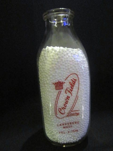 Vintage Glass 1 Qt. Milk Bottle Lanesboro Mass. Vintage Glass 1 Qt. Milk Bottle Lanesboro Mass.