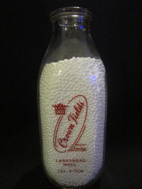 Vintage Glass 1 Qt. Milk Bottle Lanesboro Mass. Vintage Glass 1 Qt. Milk Bottle Lanesboro Mass.