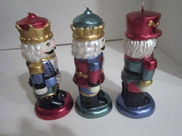 3 Vintage Hand Painted Guards- Christmas Candles 3 Vintage Hand Painted Guards- Christmas Candles