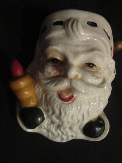 Vintage Wall Pocket- Santa with Rolling Pin Vintage Wall Pocket- Santa with Rolling Pin