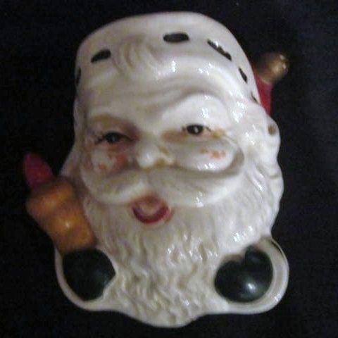 Vintage Wall Pocket- Santa with Rolling Pin Vintage Wall Pocket- Santa with Rolling Pin
