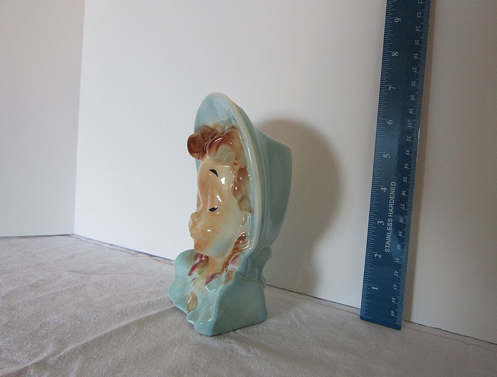 Vintage Royal Copley Porcelain Pottery Girl Head Vase Vintage Royal Copley Porcelain Pottery Girl Head Vase