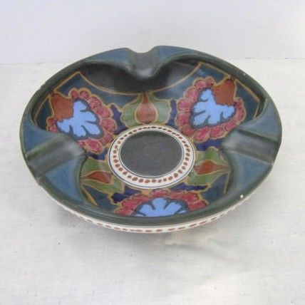 Vintage Gouda Pottery Ashtray from Ivora Factory Vintage Gouda Pottery Ashtray from Ivora Factory