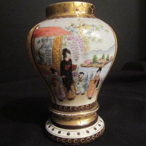 Antique Oriental Hand Painted Jar (no lid) Antique Oriental Hand Painted Jar (no lid)