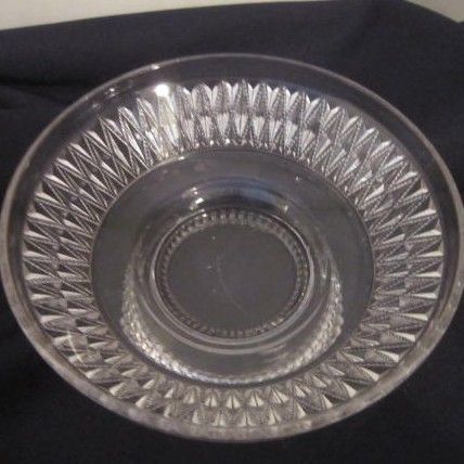 Vintage Clear Glass Raised Design Covered Candy Dish Vintage Clear Glass Raised Design Covered Candy Dish