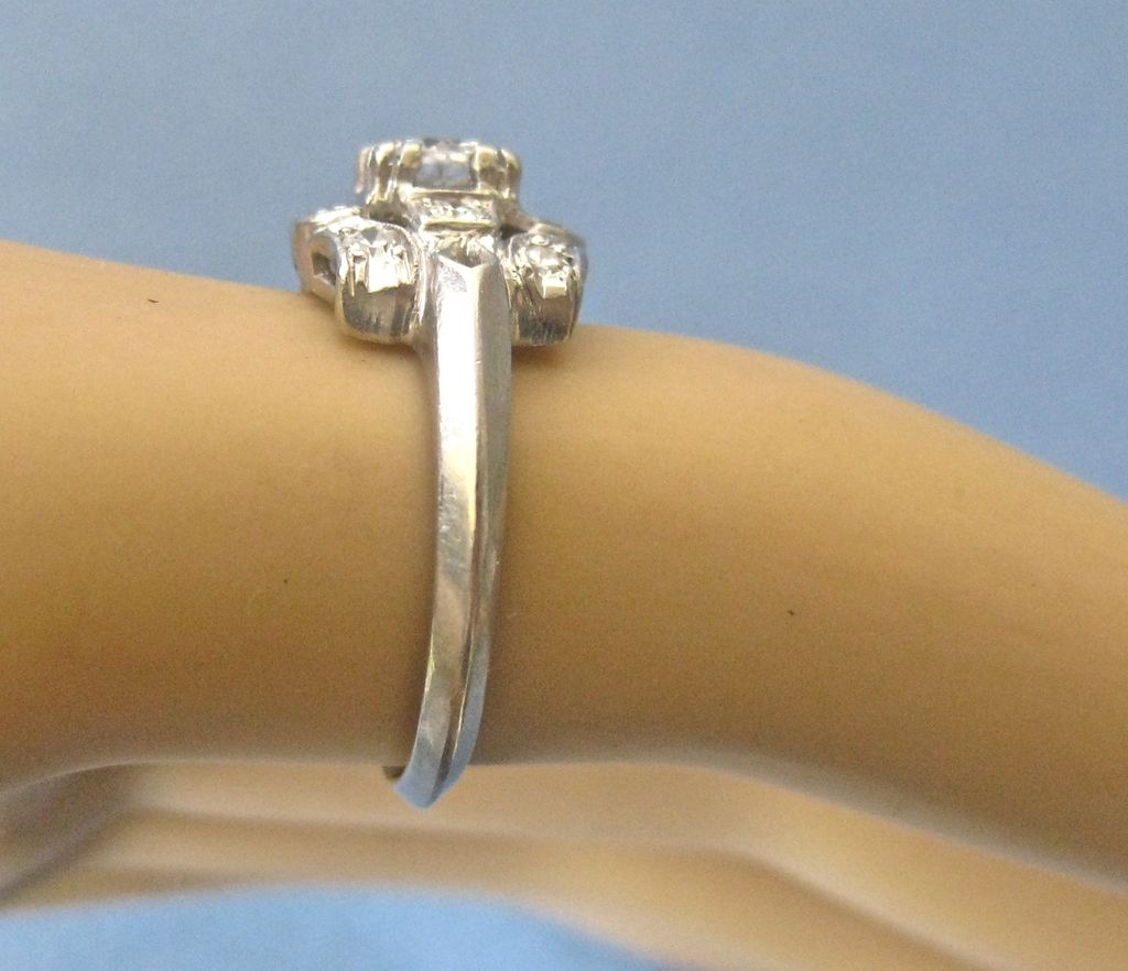 SPARKLING Mid Century European Cut Diamond PLATINUM Ring - 1 ct. SPARKLING Mid Century European Cut Diamond PLATINUM Ring - 1 ct.