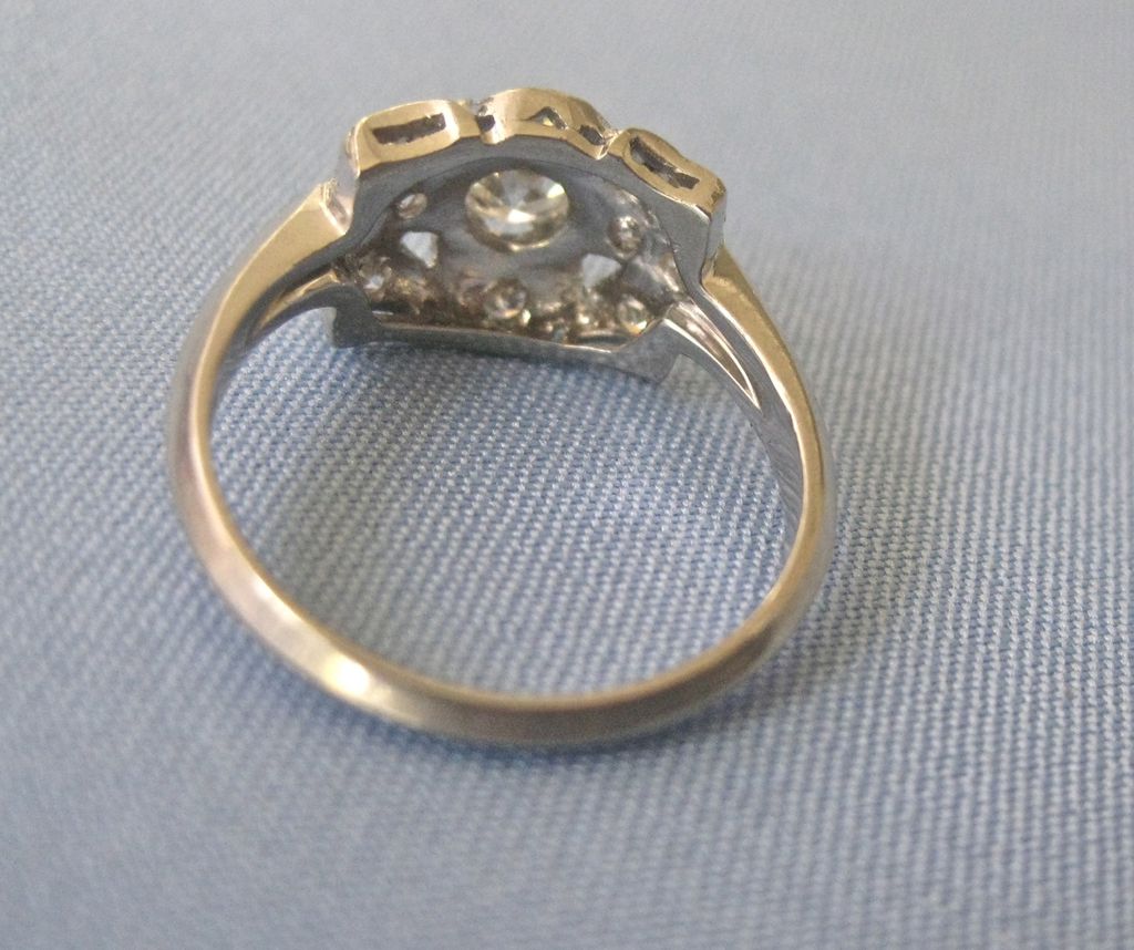 SPARKLING Mid Century European Cut Diamond PLATINUM Ring - 1 ct. SPARKLING Mid Century European Cut Diamond PLATINUM Ring - 1 ct.