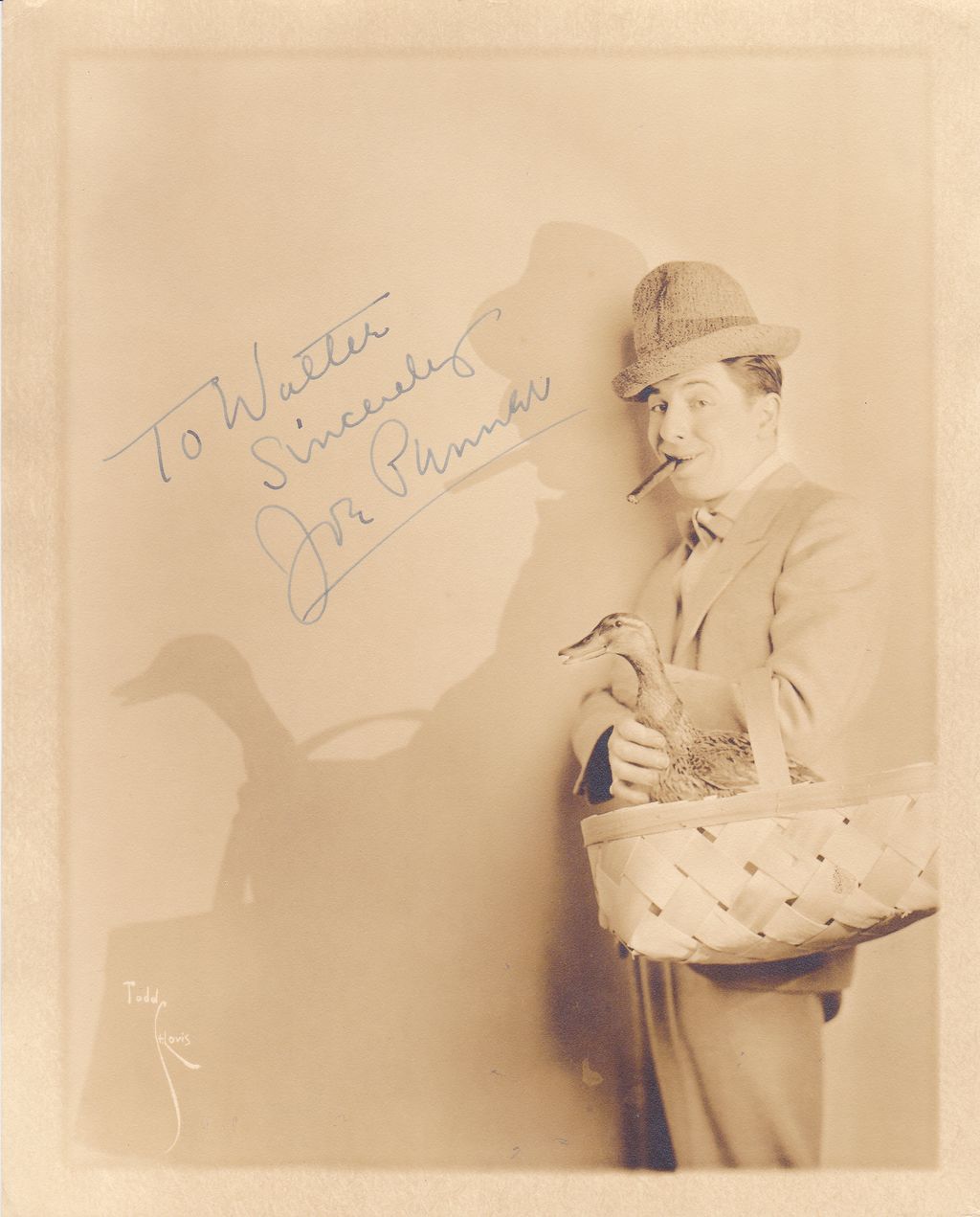 Joe Penner Authentic Vintage 1934 Signed Autograph Photo Joe Penner Authentic Vintage 1934 Signed Autograph Photo