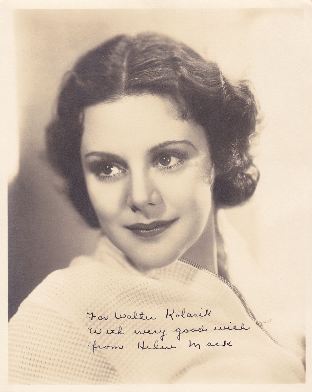 Helen Mack Authentic Vintage 1933 Signed Autograph Photo Helen Mack Authentic Vintage 1933 Signed Autograph Photo