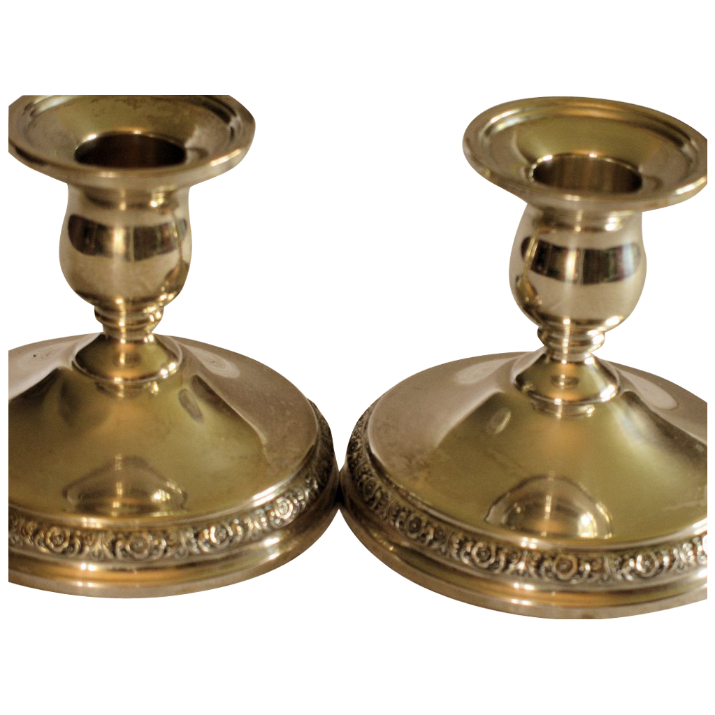 Sterling Silver Candle Holders International Silver Co.; "Prelude" Sterling Silver Candle Holders International Silver Co.; "Prelude"