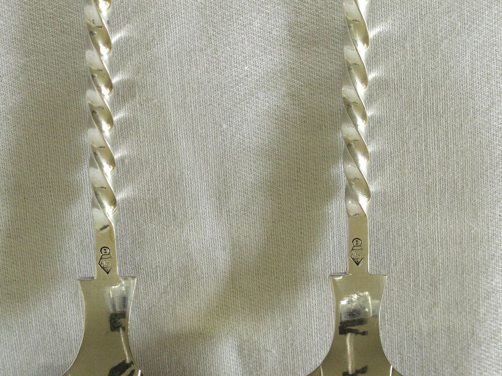 Two Large Silver plated Berry Spoons; James Dixon & Sons Two Large Silver plated Berry Spoons; James Dixon & Sons