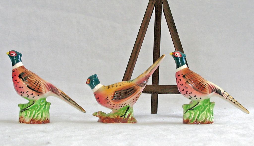 Vintage Pheasant Salt & Pepper Shakers Import by Enesco Vintage Pheasant Salt & Pepper Shakers Import by Enesco
