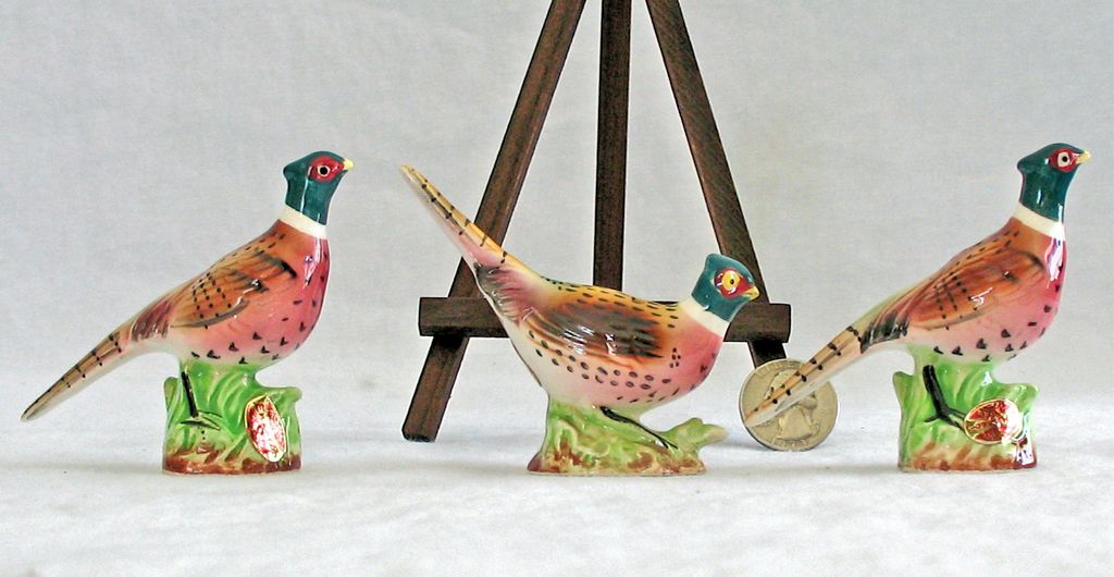 Vintage Pheasant Salt & Pepper Shakers Import by Enesco Vintage Pheasant Salt & Pepper Shakers Import by Enesco