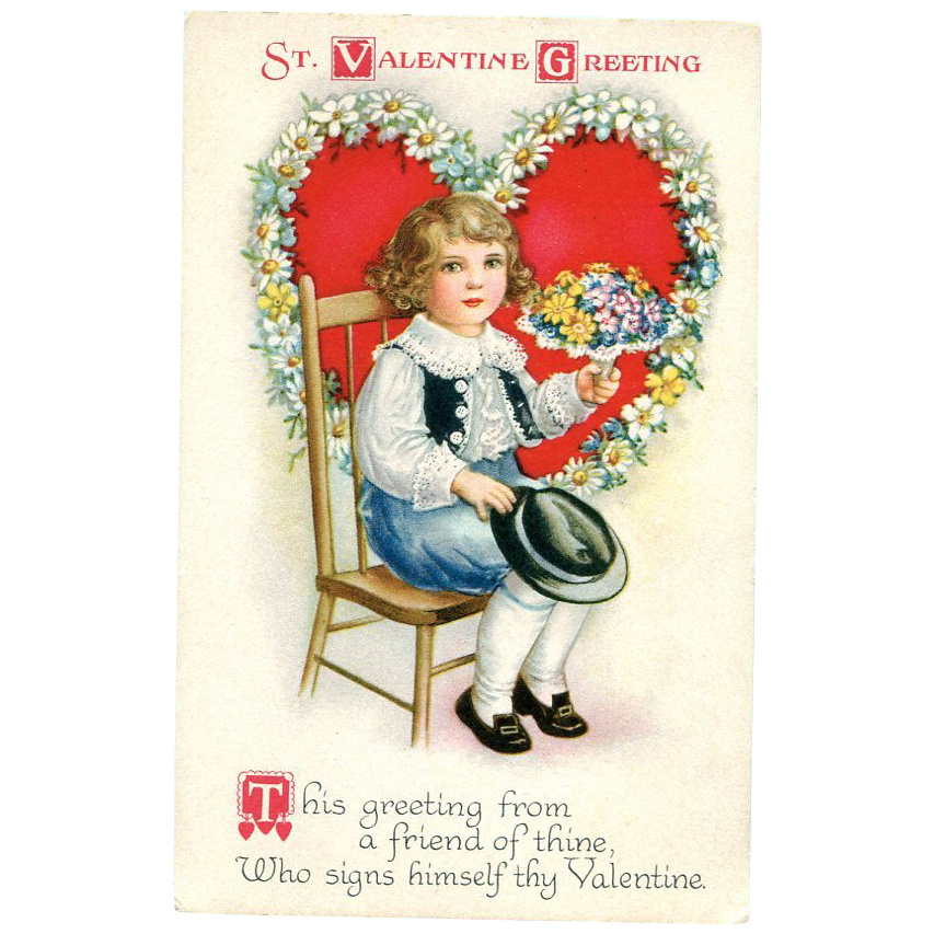 St. Valentine Greeting Postcard St. Valentine Greeting Postcard