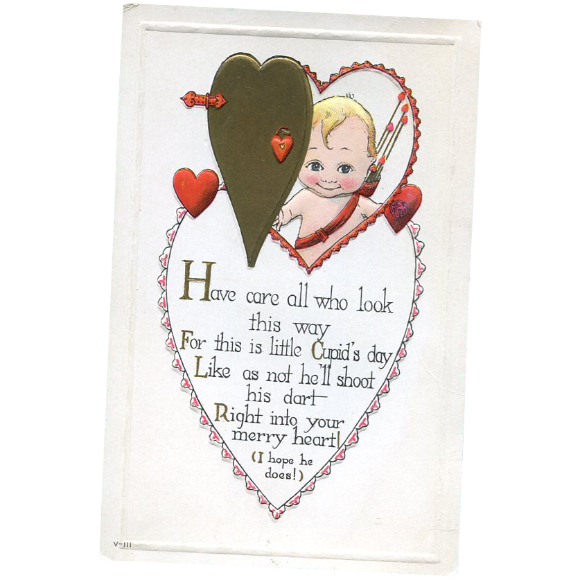 Very Cute Cupid Valentine Postcard Very Cute Cupid Valentine Postcard