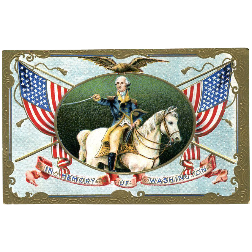 In Memory of Washington Post Card 1912 In Memory of Washington Post Card 1912