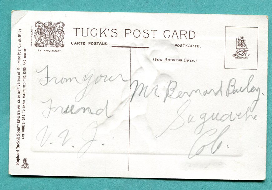 Tuck & Sons Cupid Postcard Tuck & Sons Cupid Postcard