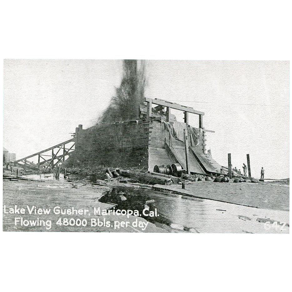 Lake View Gusher Real Photo Postcard Oil Well Lake View Gusher Real Photo Postcard Oil Well