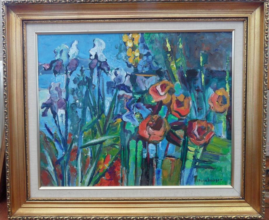 Virginia Stonebarger Floral Oil on Canvas Virginia Stonebarger Floral Oil on Canvas