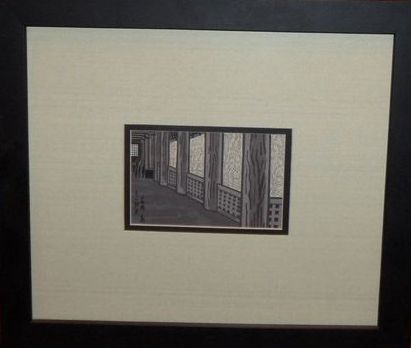 TOMIKICHIRO TOKURIKI Woodblock Print "S. Temple Interior" TOMIKICHIRO TOKURIKI Woodblock Print "S. Temple Interior"
