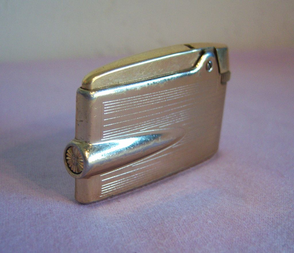 Ronson Varaflame Adonis Butane Pocket Lighter with Display Case Circa 1964 Ronson Varaflame Adonis Butane Pocket Lighter with Display Case Circa 1964