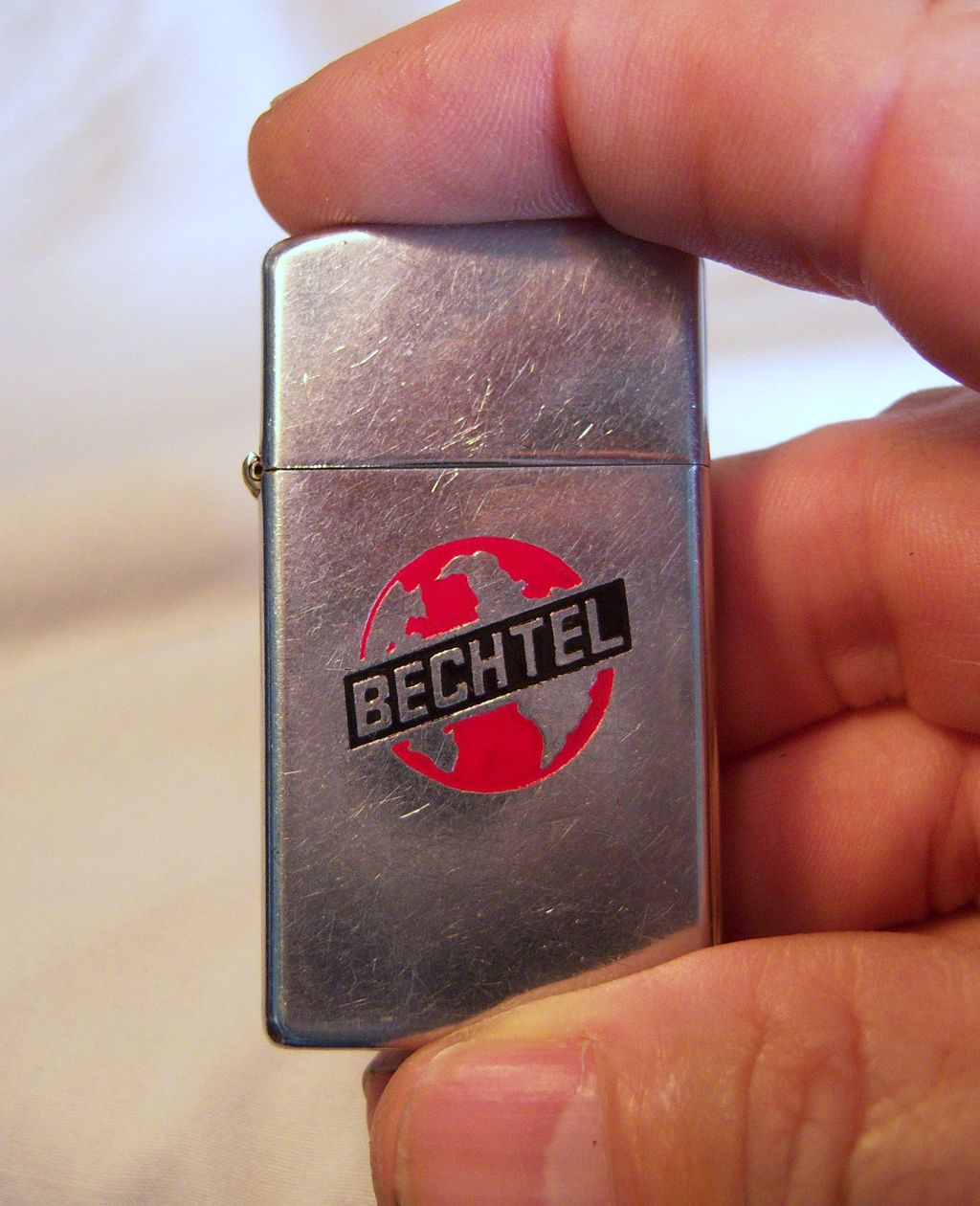ZIPPO Slim Engraved BECHTEL logo 1962 ZIPPO Slim Engraved BECHTEL logo 1962